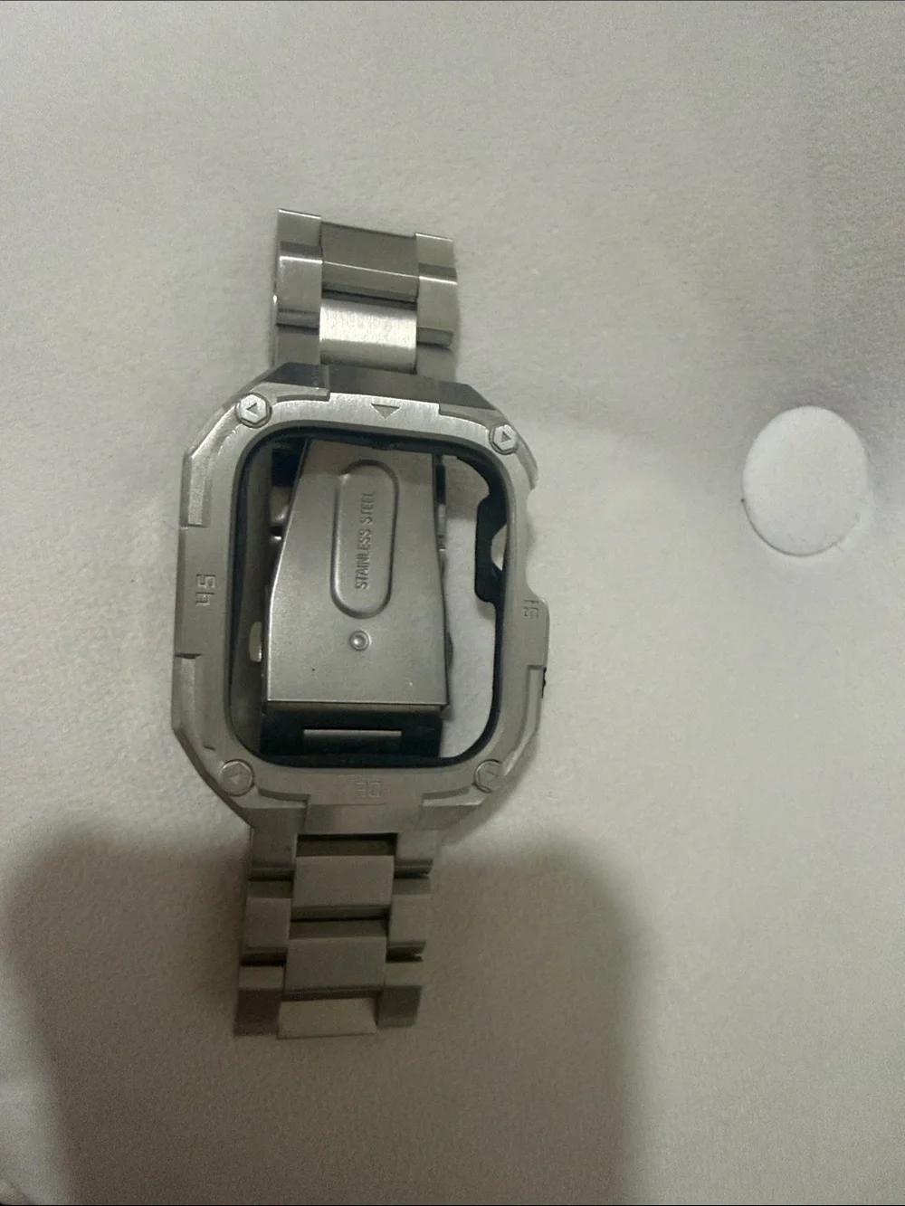 Stainless Steel Smartwatch Case & Band - Silver